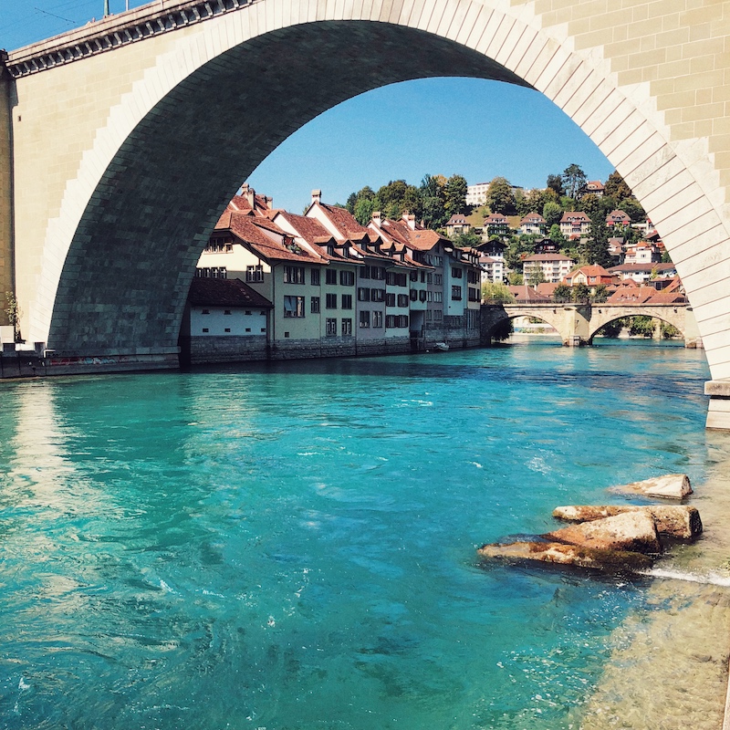 The Aare - our local river in Bern. And yes, it is really that blue!